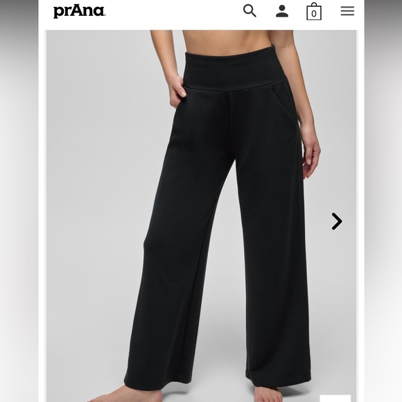 Prana Black Soft Wide Leg Pants. Size Medium - Picture 6 of 7